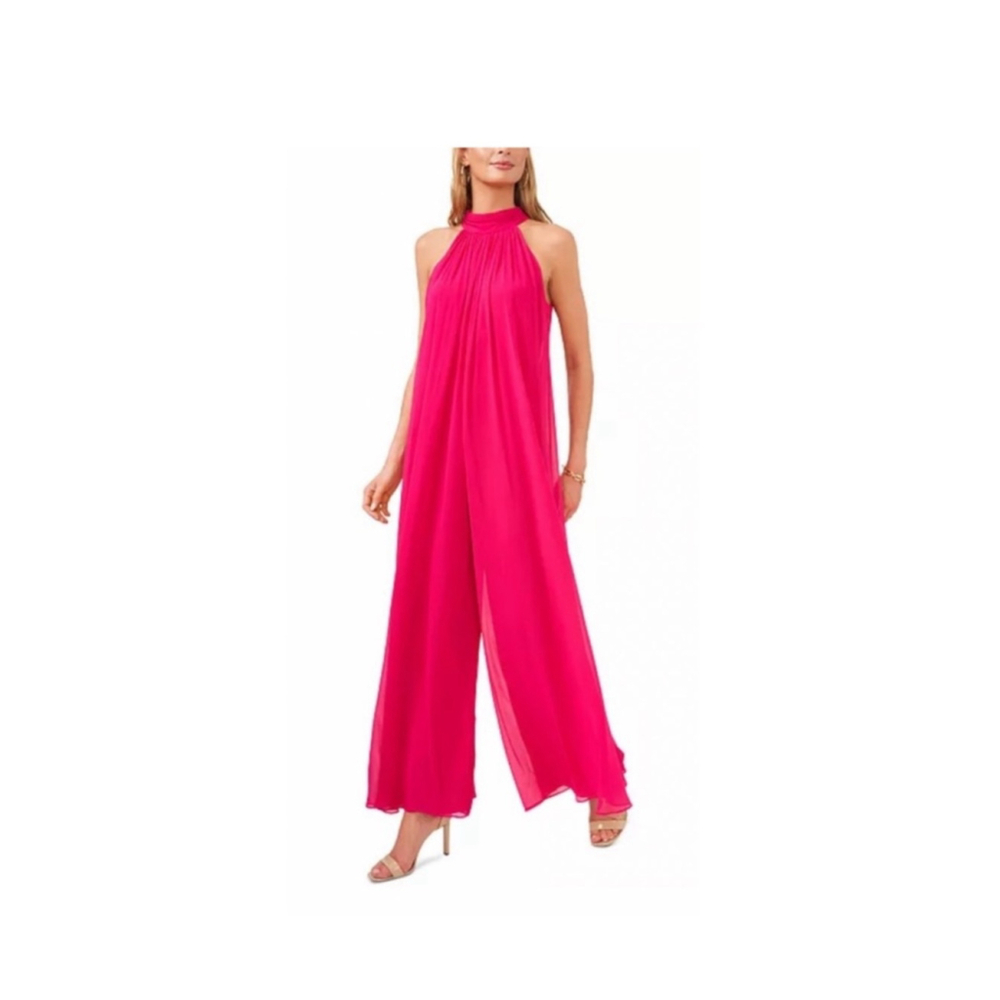 Vince Camuto Pink Halter Jumpsuit